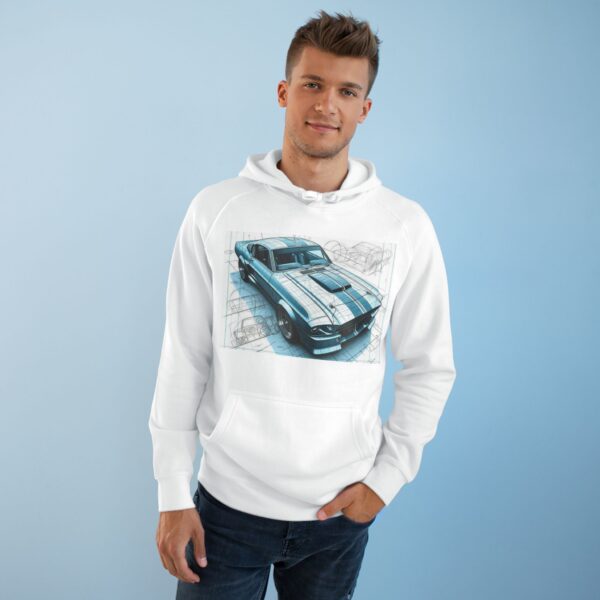 Vintage Car Blueprint Hoodie - Image 3