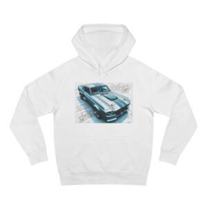 Vintage Car Blueprint Hoodie